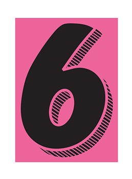 Number window sticker