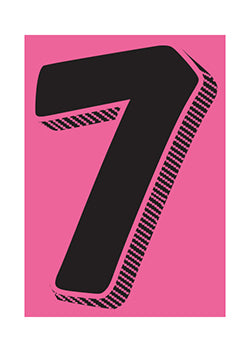 Number window sticker