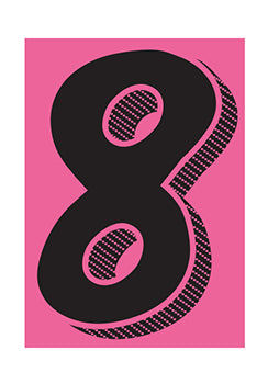 Number window sticker