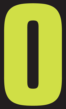 Number window sticker