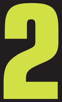 Number window sticker
