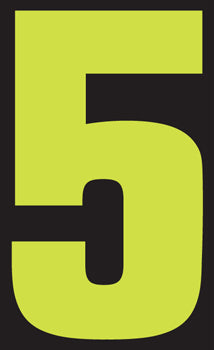 Number window sticker