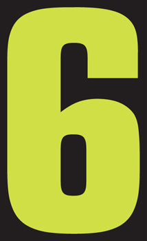 Number window sticker