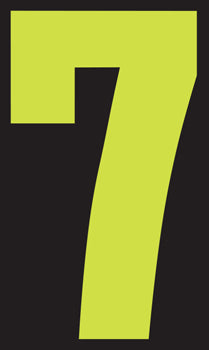 Number window sticker