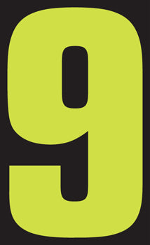 Number window sticker