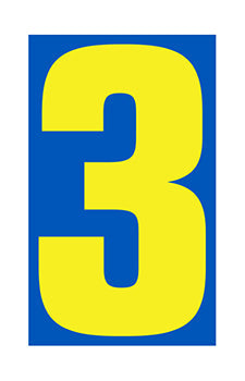 Number window sticker