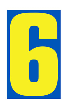 Number window sticker