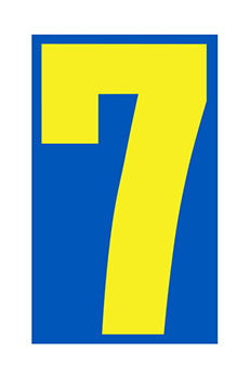 Number window sticker
