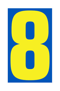 Number window sticker