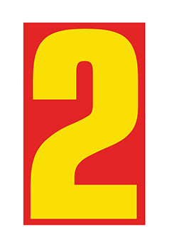 Number window sticker