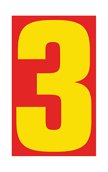 Number window sticker