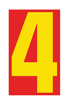 Number window sticker