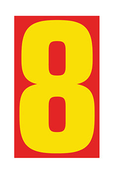 Number window sticker