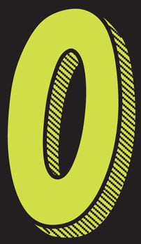 Number window sticker