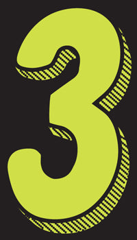 Number window sticker