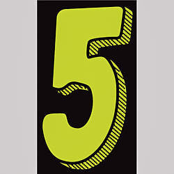 Number window sticker