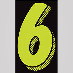 Number window sticker