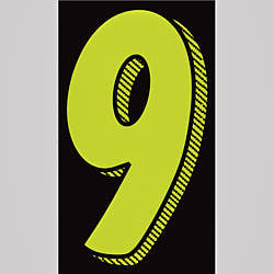 Number window sticker