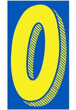 Number window sticker