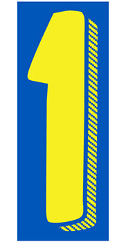 Number window sticker