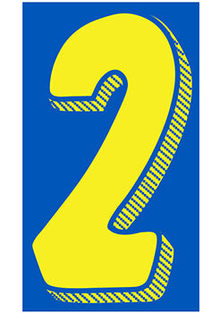 Number window sticker