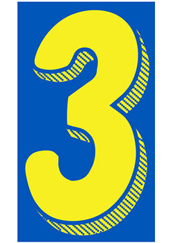 Number window sticker
