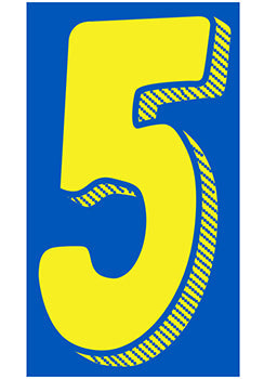 Number window sticker