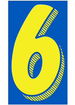 Number window sticker