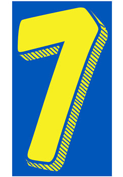 Number window sticker