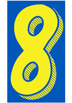 Number window sticker