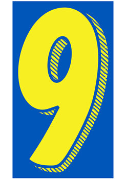 Number window sticker