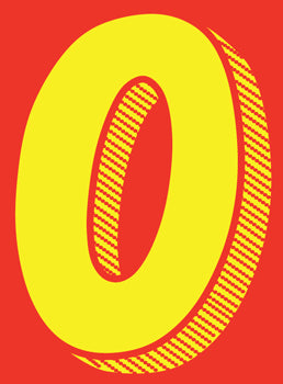 Number window sticker