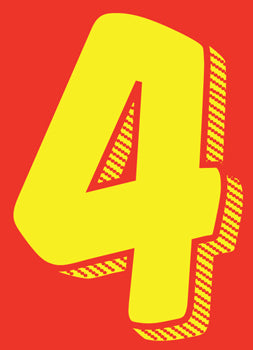 Number window sticker