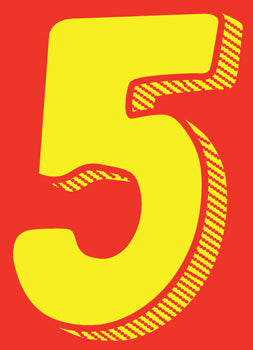 Number window sticker