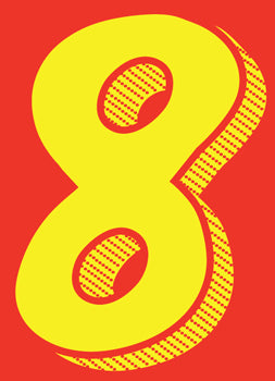 Number window sticker