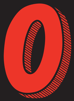 Number window sticker