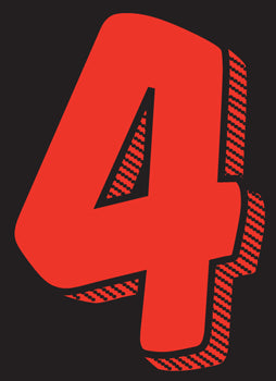 Number window sticker