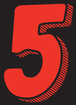 Number window sticker