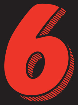 Number window sticker