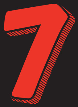 Number window sticker