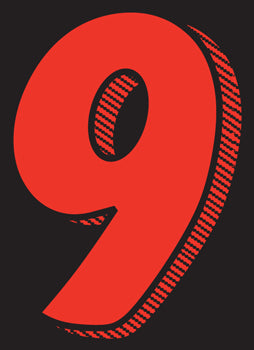 Number window sticker