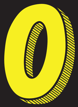 Number window sticker
