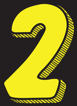 Number window sticker