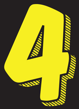 Number window sticker