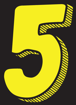 Number window sticker