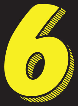 Number window sticker