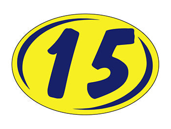Smaller oval year window stickers
