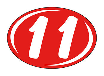 Smaller oval year window stickers