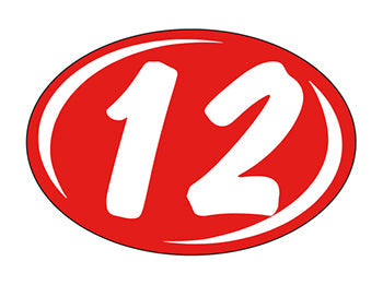Smaller oval year window stickers