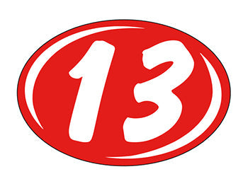 Smaller oval year window stickers
